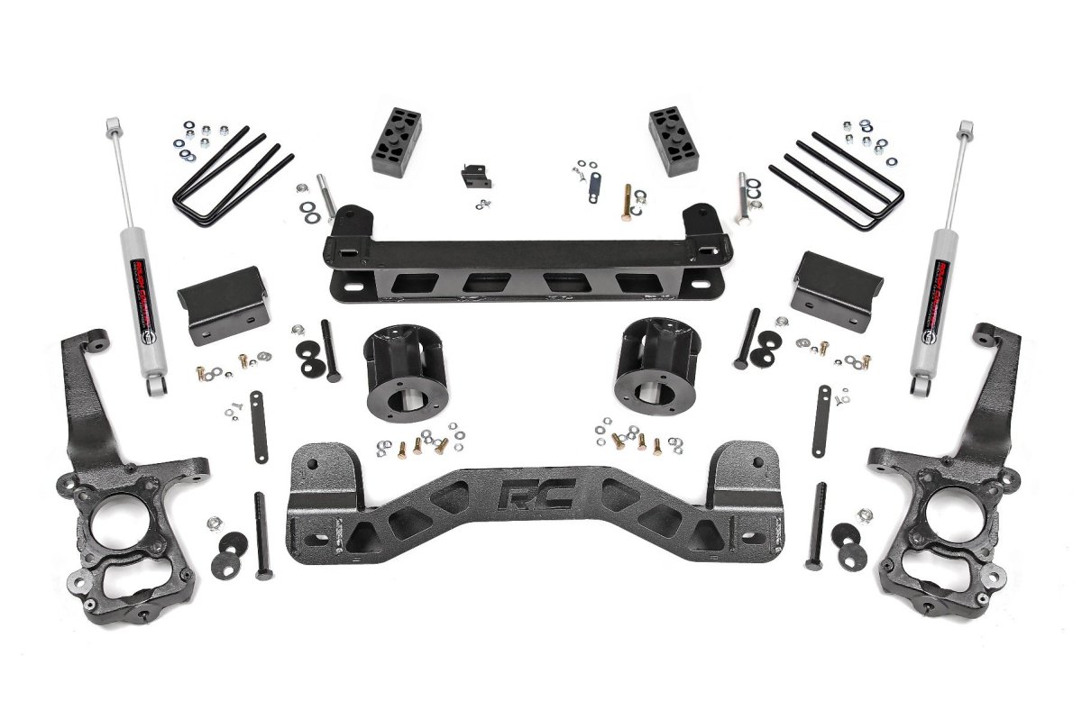 Ford F-150 Suspension Lift Kit - Front + Rear - Rough Country - 4-Inch - '15-'20